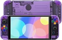 Vista 6 de eXtremeRate DIY Full Set Shell for Nintendo Switch OLED, Replacement Console Back Plate & Kickstand, Custom NS Controller Housing with Full Set