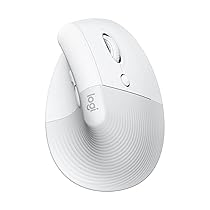 Logitech Lift Mouse Ergonomico Verticale, Senza Fili, Ricevitore Bluetooth o Logi Bolt USB, Clic Silenziosi, 4 Tasti, Compatibile con Windows , macOS , iPadOS, Laptop, PC – Bianco