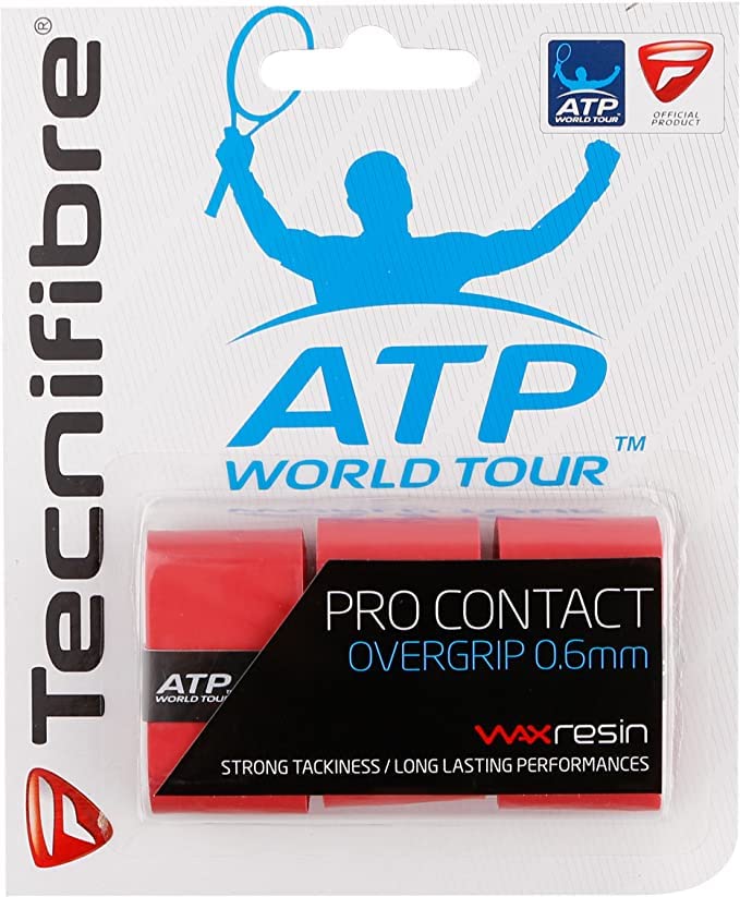 Tecnifibre Pro Contact ATP World Tour - 0.6mm - Overgrip (Red)