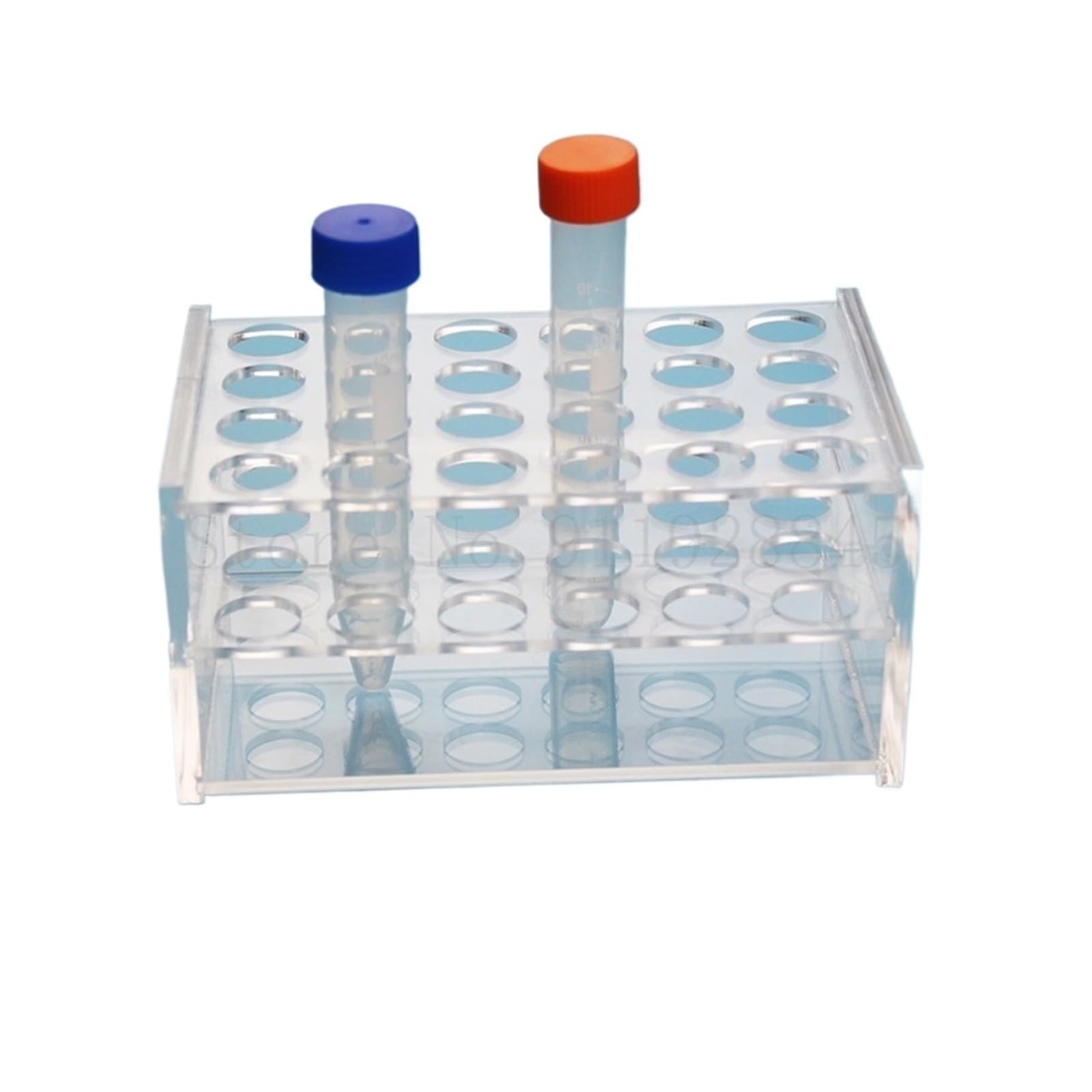 1 pz Trasparente Portaprovette in Vetro Organico Dimensione del Foro 13/16/19/21/26/31mm PMMA Supporto for provette for Laboratorio Scolastico(31mm 30holes)