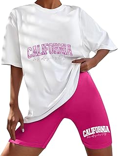 2025 - Conjunto de pantalones cortos de manga corta de cuello redondo de dos piezas de moda para mujer, traje casual, pijama sexy para mujer
