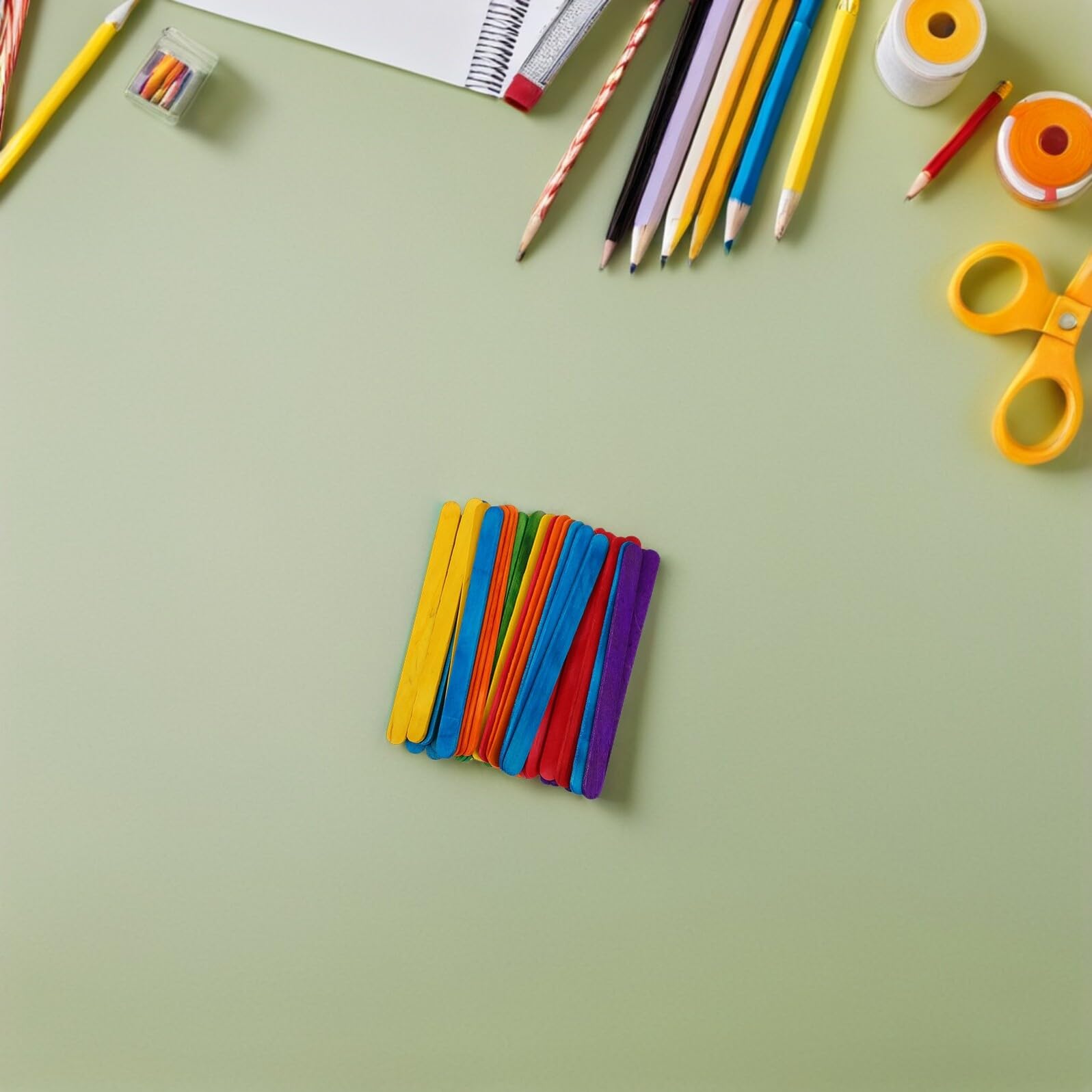 500 Palitos de Helado para Manualidades Palitos de Madera para Arte Infantil para Actividades Creativas Kit de Materiales para Niños en Clase Casa
