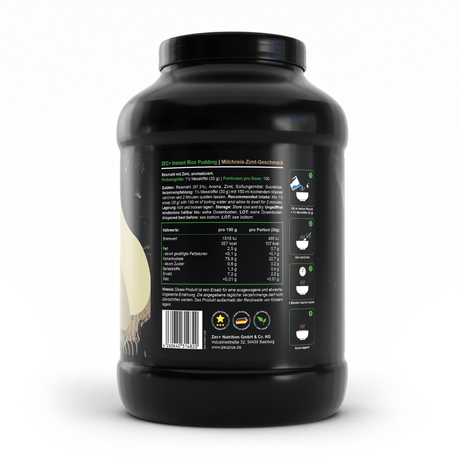 ZEC+ Instant Rice Pudding - 3000 g (Milchreis-Zimt)