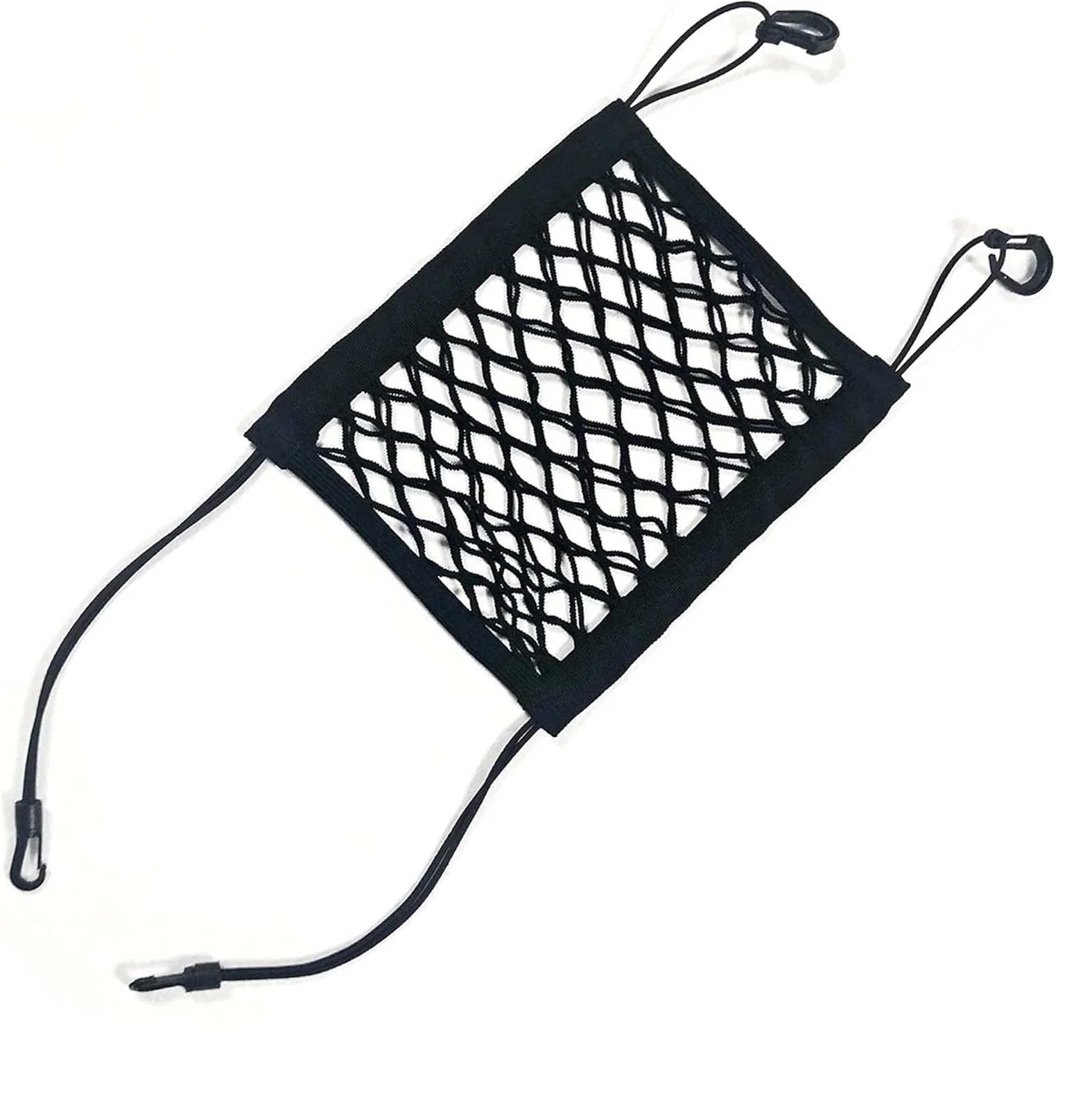 Półka na bagaż motocyklowy Pasuje do przechowywania kasku motocyklowego 10X11, elastyczna podwójna warstwa, siatka bungee, 4 haki, bagażnik na paski Uchwyt Topcase(5 pcs black)