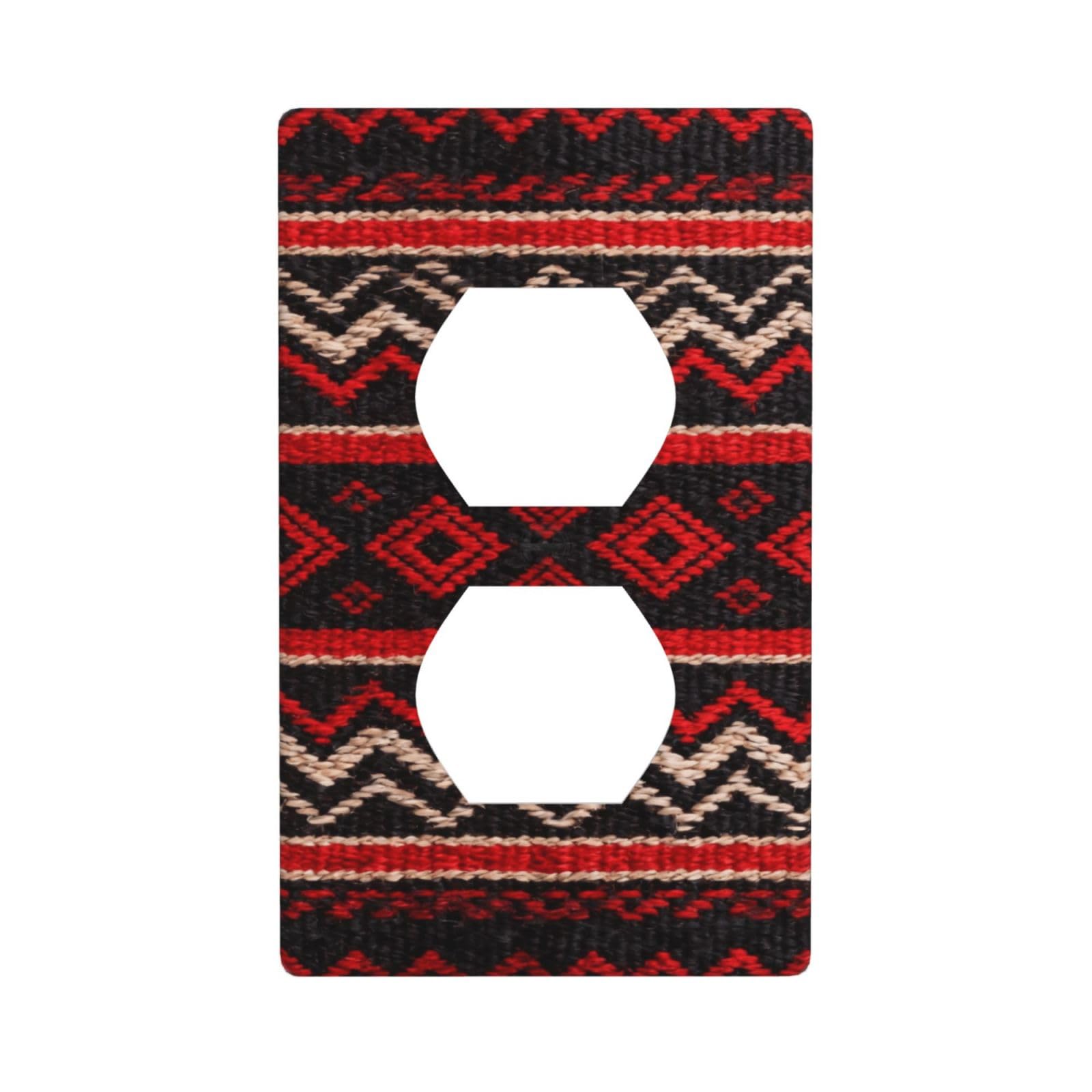 Ethnic Stripes Decorative Switch Plate Cover-Unbreakable Polycarbonate Wall Plate for Home Office, 1 Gang with Screws
