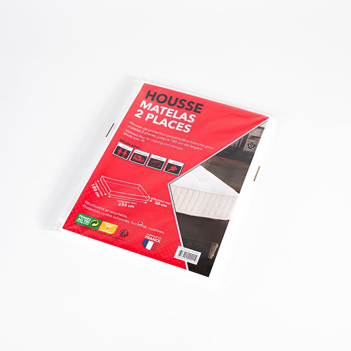 Kit de Déménagement pour appatements et maisons de type T3, avec cartons classiques, cartons vaisselle, films Bulle de Protection, adhésifs, housse pour matelas, sachets mousse et marqueur.