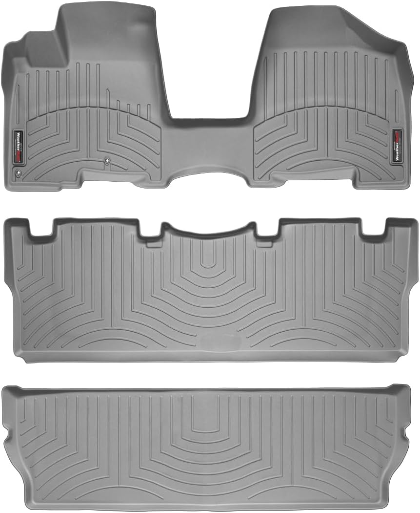 WeatherTech Custom Fit FloorLiners for Toyota Sienna - Full Set (463181-46087-2-3), Grey