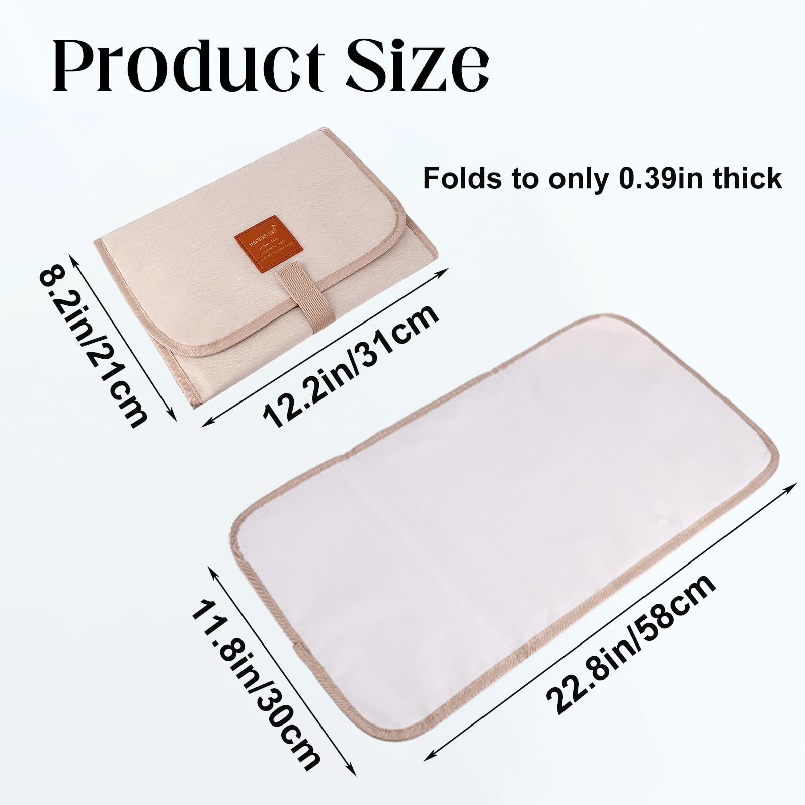 Changing Mat Portable, 1 Pcs Portable Changing Mat, Waterproof Foldable Baby Changer Pads, Machine Washable - Image 2