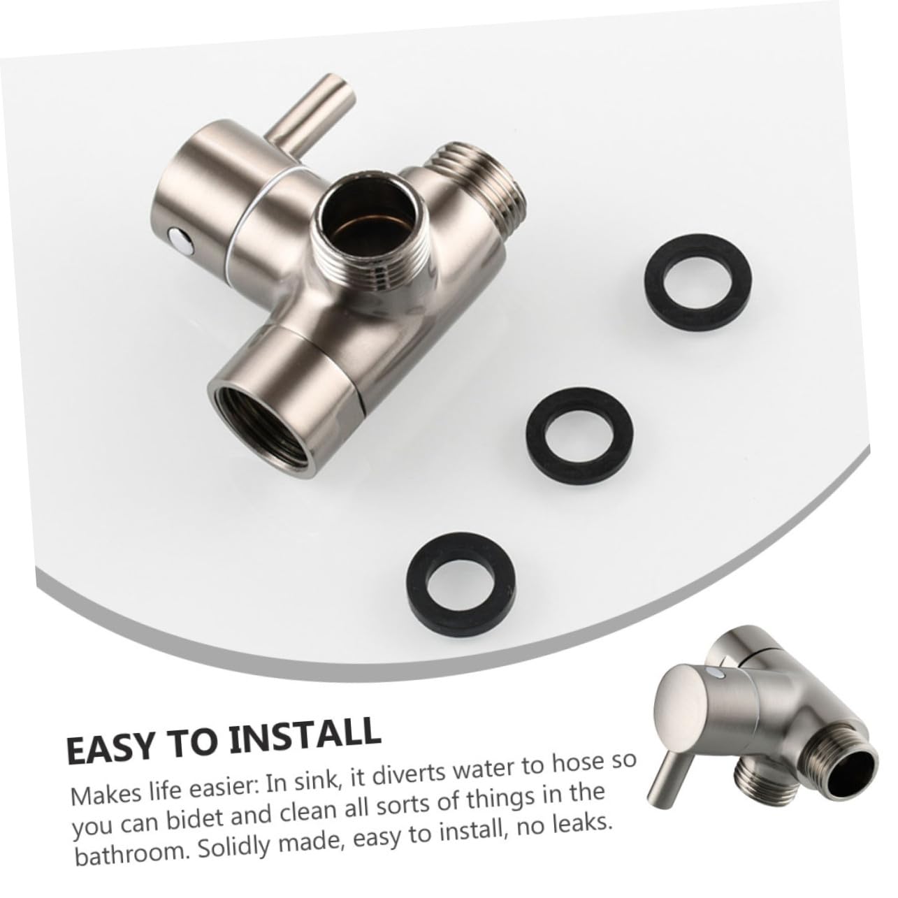 Adaptador de válvula de interruptor de cabezal de ducha de cobre, conector resistente a la corrosión para grifos de cocina y baño, fácil instalación, accesorio de ducha de mano