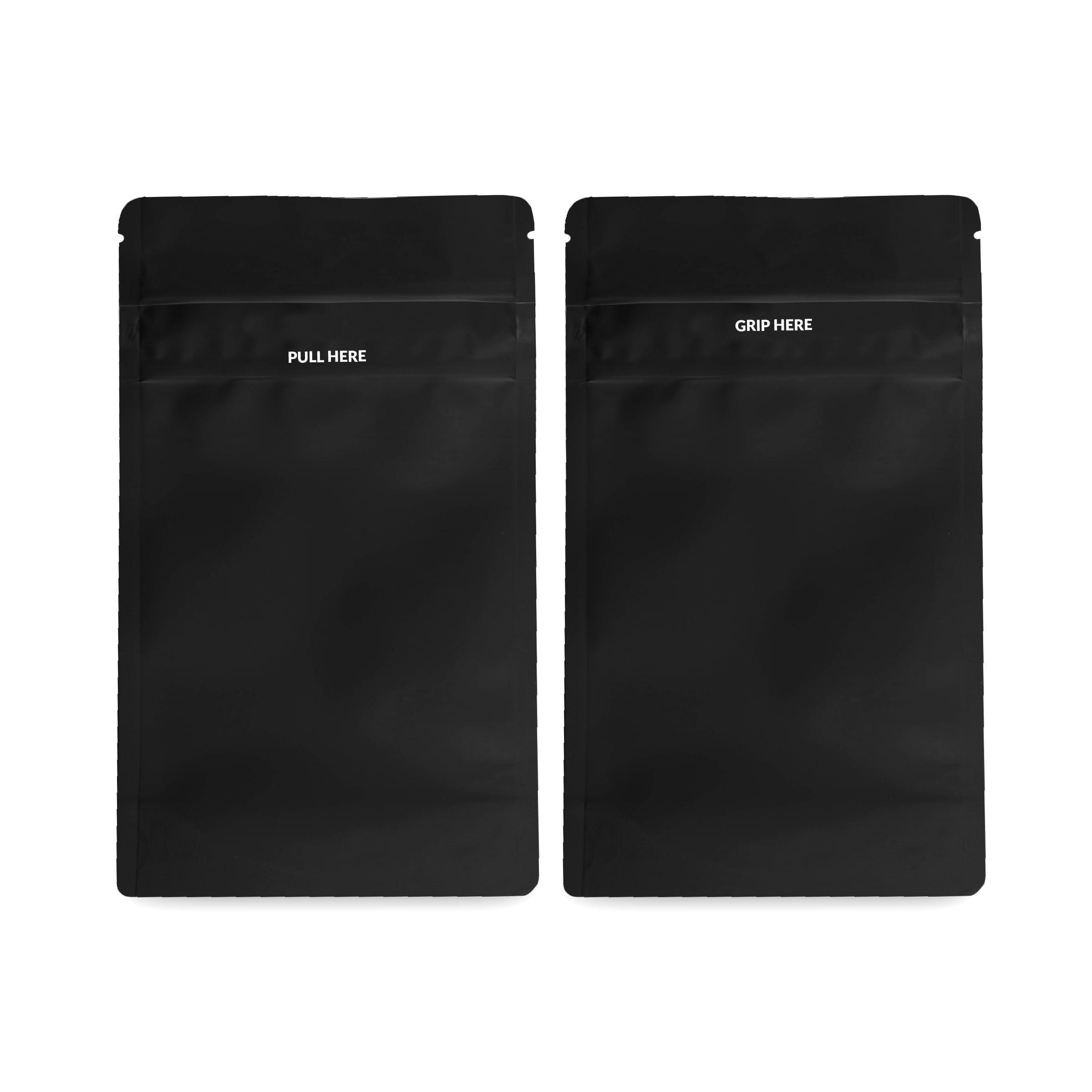 Loud Lock Mylar Bags Child Resistant Grip N Pull 1/4 Ounce All Black - 100 Count 6.7" x 4" 6mill Thickness - Mylar Bags For Food Storage - Resealable Bags - Smell Proof Bags