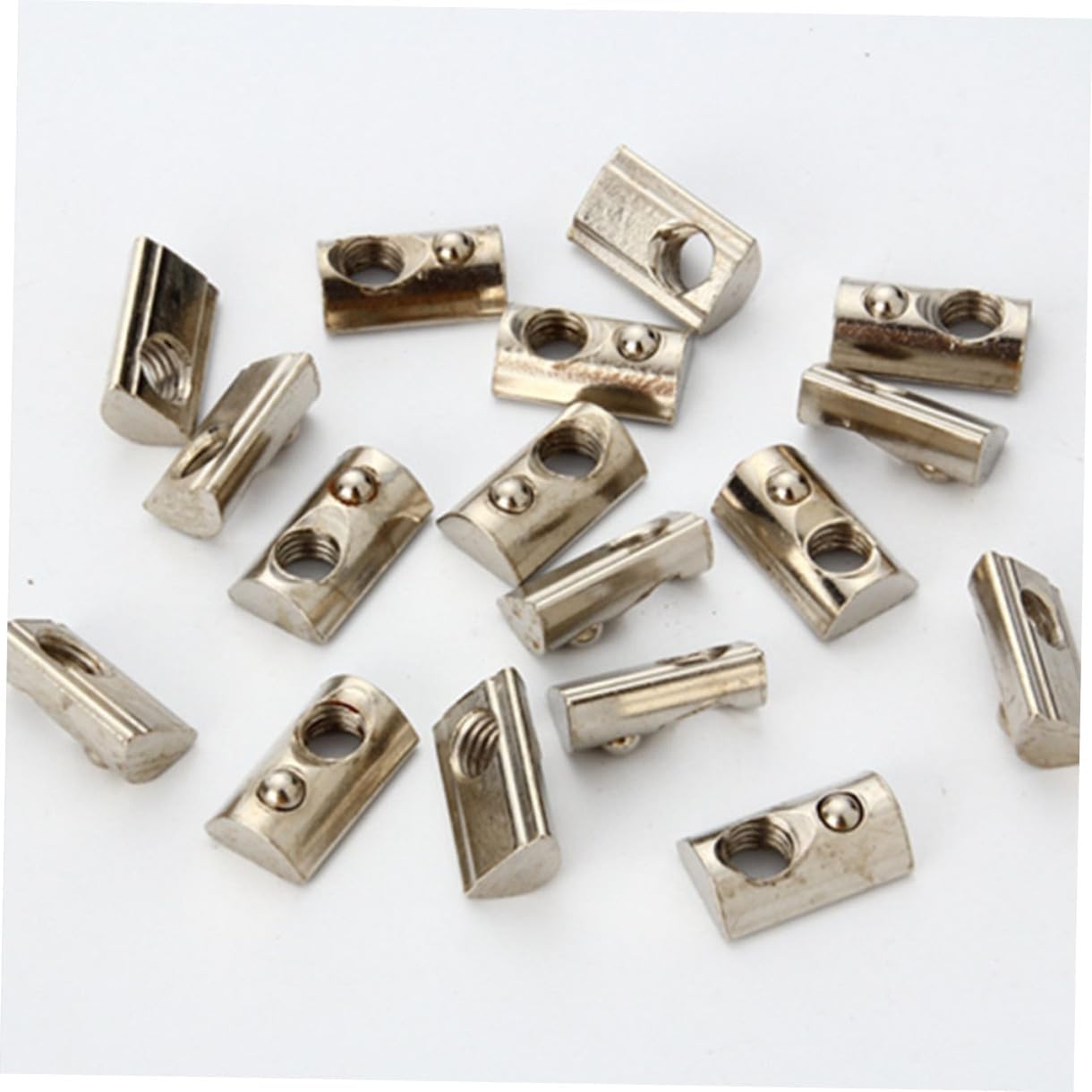 GLEAVI 100pcs Aluminum Extrusion Hardware Carbon Steel t Nut Nickel Plated t Slot Nut