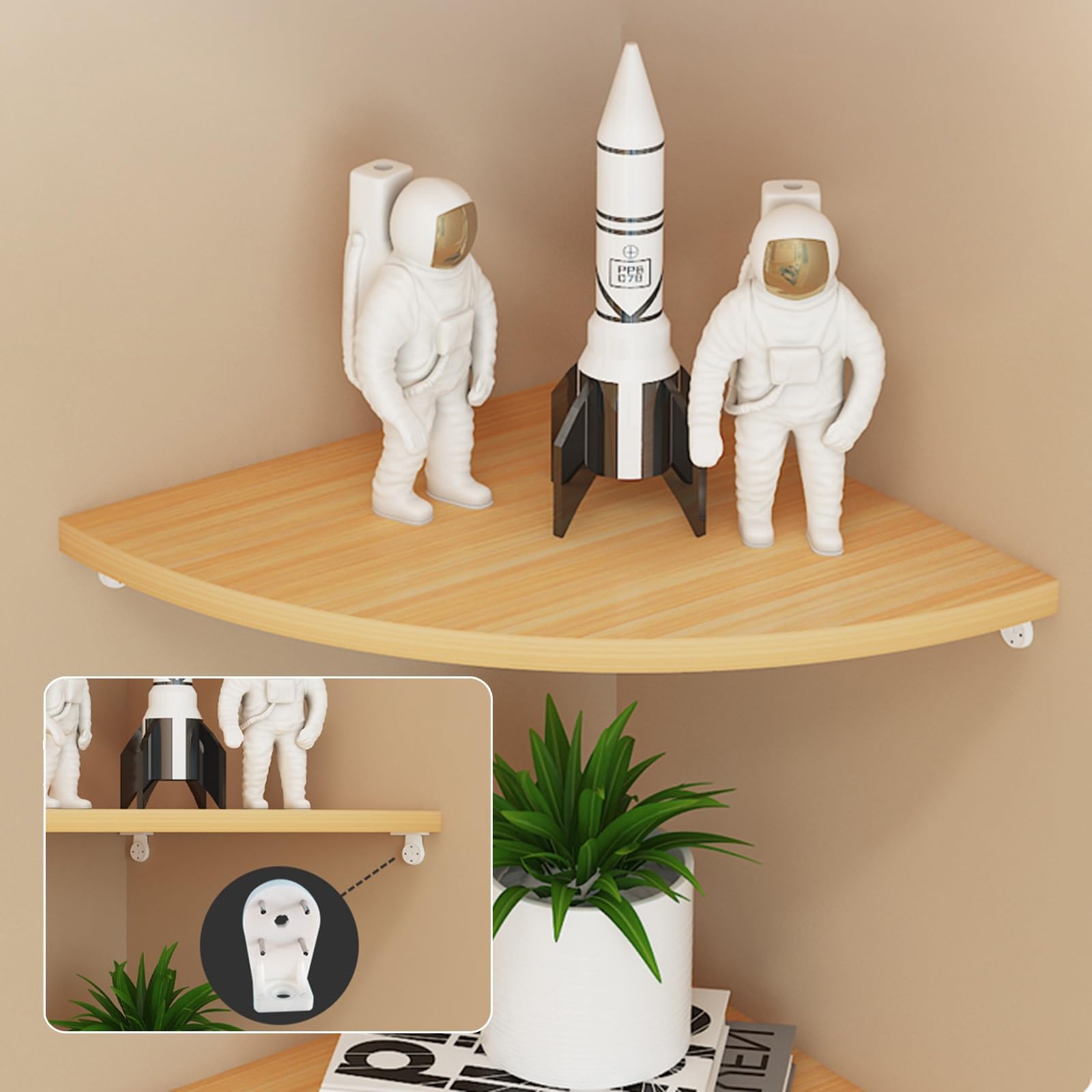 Mensola da muro con 3 ripiani per cucina soggiorno colore bianco – Colly Shop