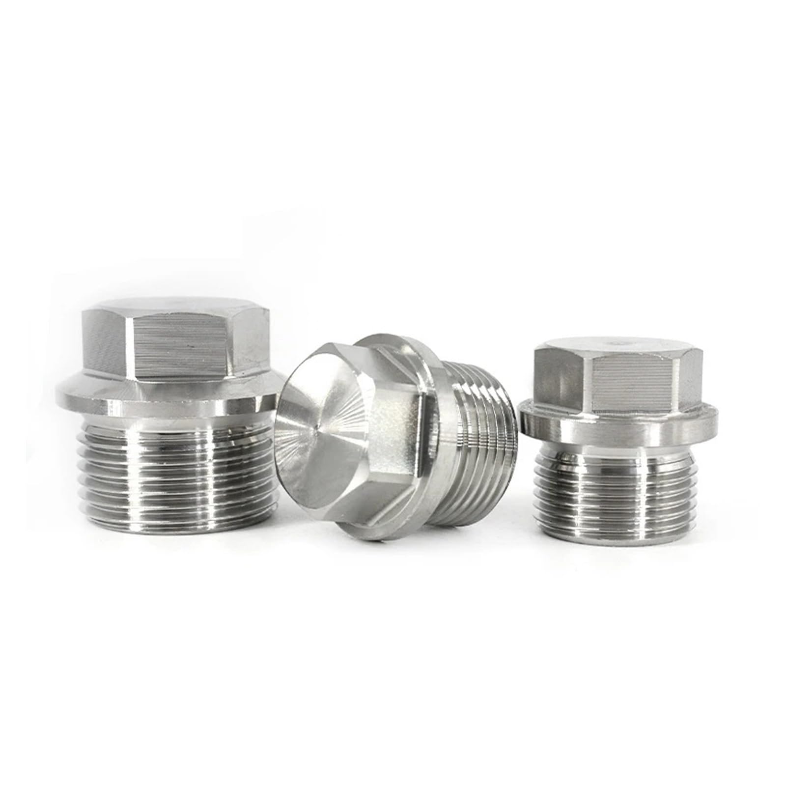 1pc Metric Male Thread 304 Stainless Steel Hex End Cap Flange Outer Hexagon Solid Oil Water Pipe Fitting(M16x1.5)
