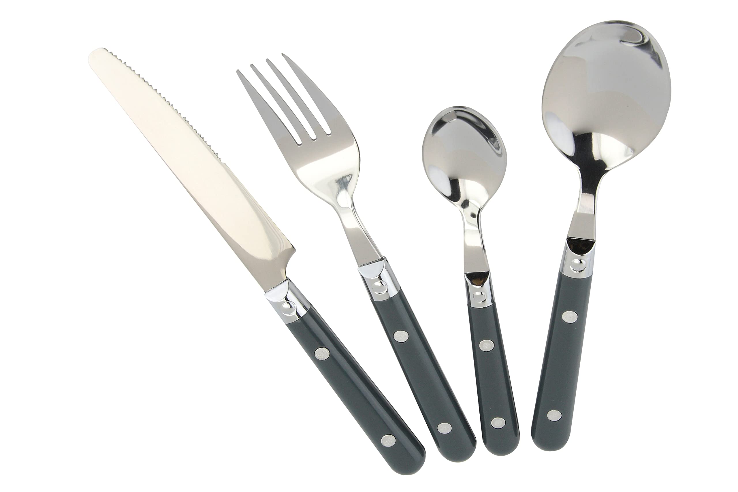 Apollo The Housewares Brand Silver Apollo Ss Cutlery Set 16Pc Bistrogrey