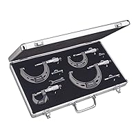 Vista 29 de Starrett 436.1 - Micrómetro exterior, tope trinquete, tuerca de bloqueo, caras de carburo, pulgadas, Negro, 1