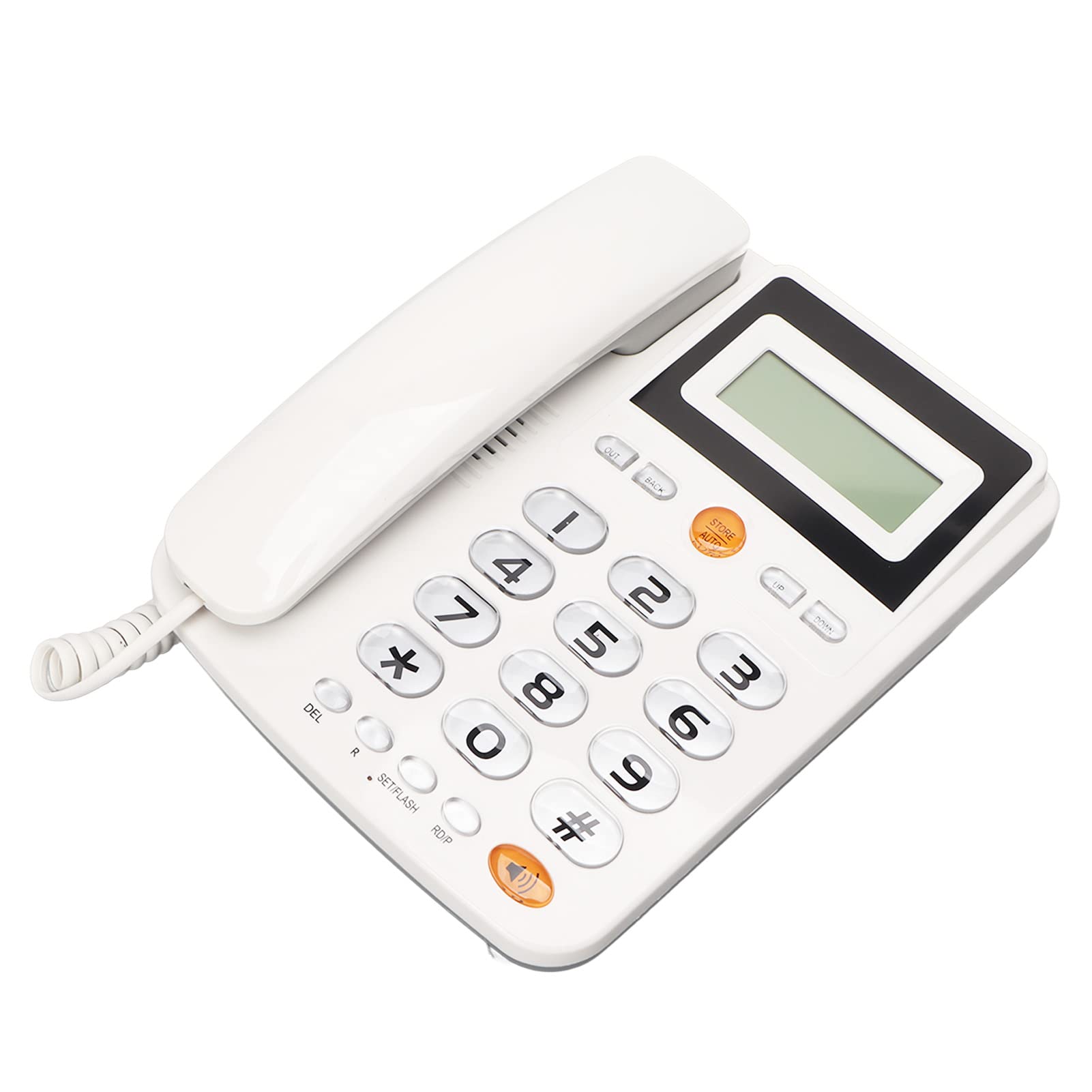 Large Corded Phone for Senior, Landline Telephone for Visually Hearing Impaired Elderly, with Caller ID, Speaker, Amplified HD Hands Call, Speed Dial