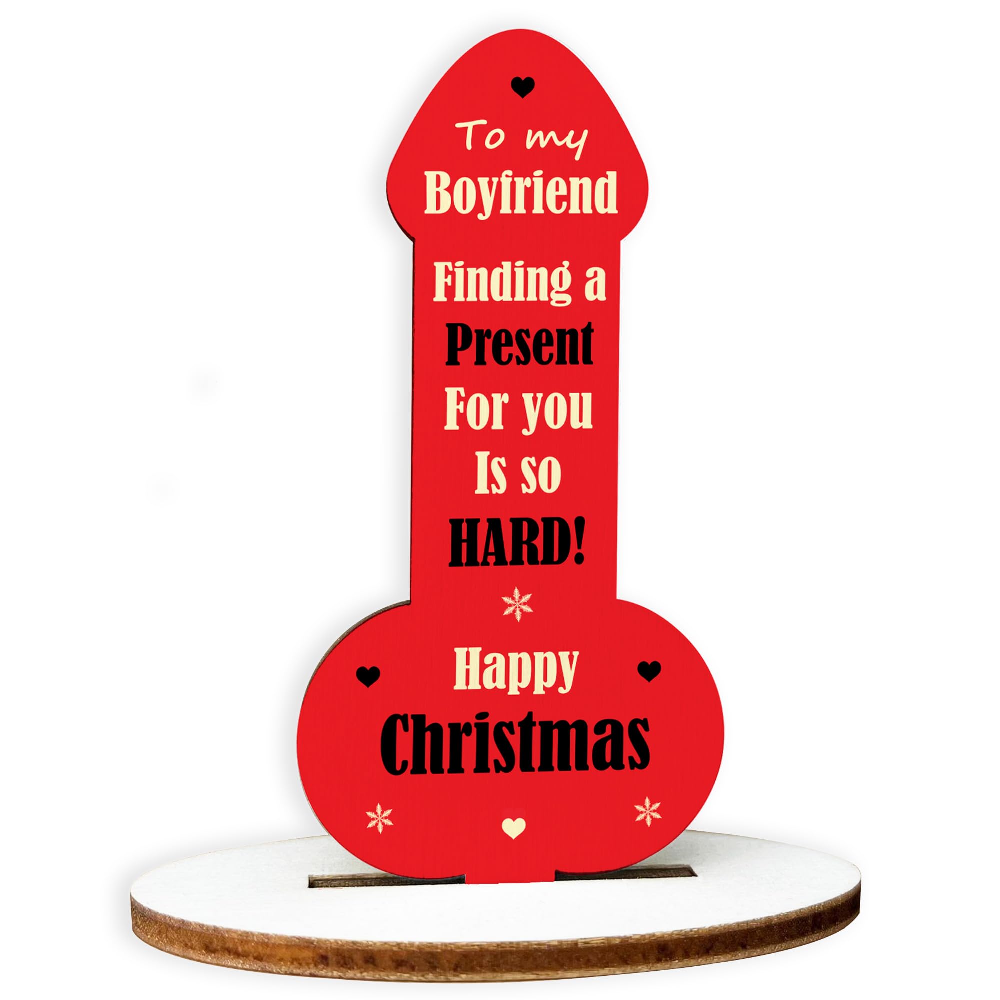 Red Ocean Funny Boyfriend Gifts For Christmas, Rude Boyfriend Gifts From Girlfriend, Novelty Wooden Plaque For Boyfriend, Funny Present For Him