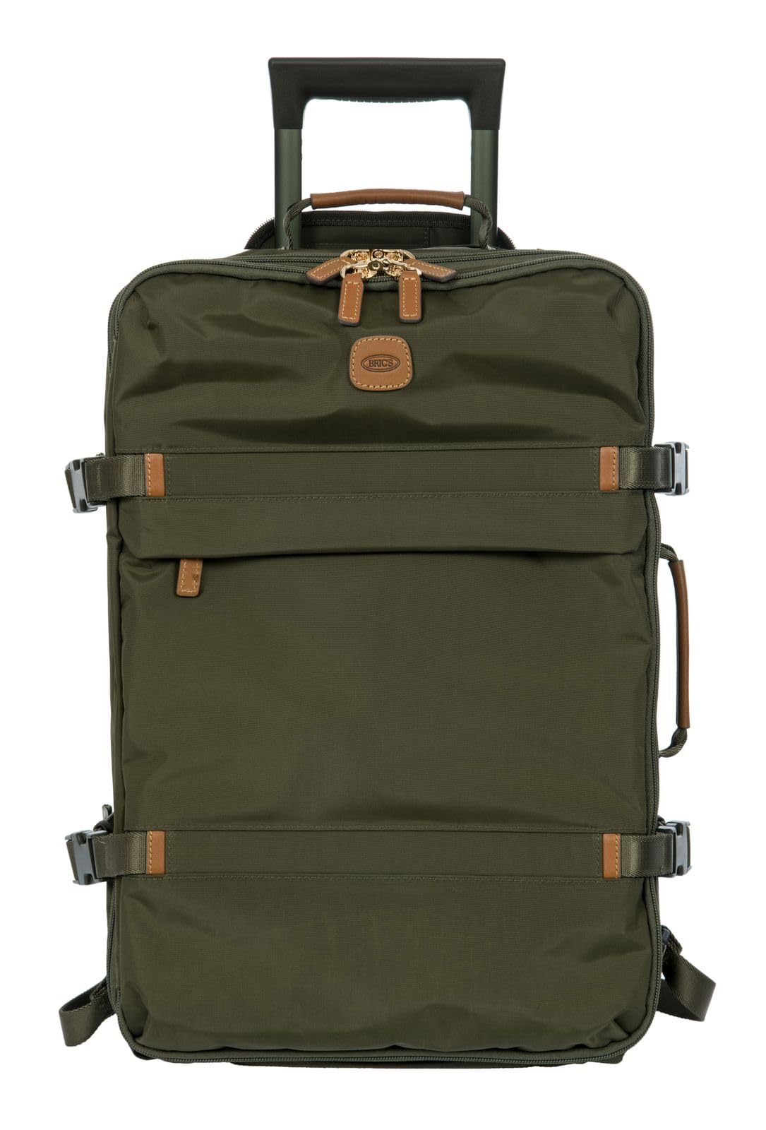 Bric's Mochila Trolley con Compartimento para portátil X- Collection Trolley Backpack 30L Olive Verde Oliva 50cm