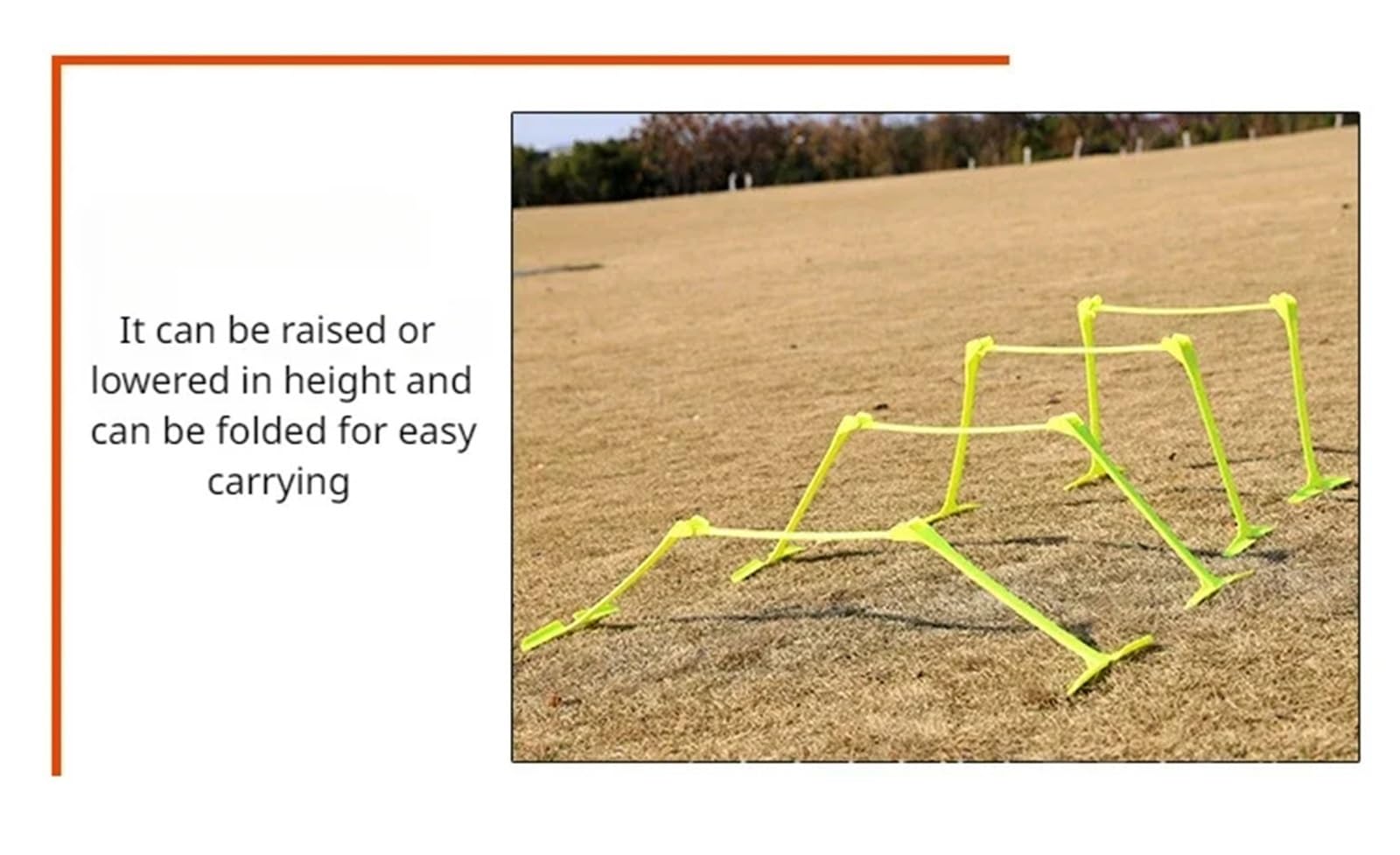 Vallas De Entrenamiento 5PCS Football Training Hurdles Foldable Agility Speed Training Aids Outdoor Height Adjustable Collapsible Soccer Sports Hurdles Tool
