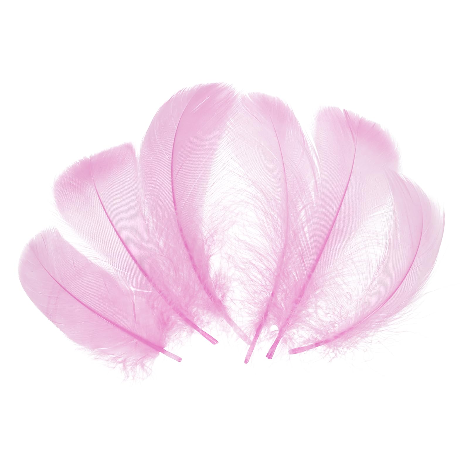 sourcing map 200 Pcs Lavender Pink Craft Feathers, 3-5 Inch Colored Feathers for Crafting, Fluffy Feather Bulk for DIY Crafts, Dream Catcher Supplies, Wedding Party Decoration