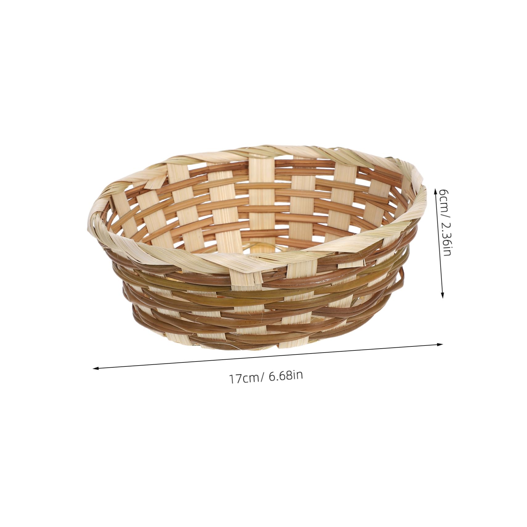 GANAZONO Hand Woven Basket Tray Versatile Fruit and Vegetable Storage Organizer for Kitchen Home Decor Rustic Bread Holder and Photography Props