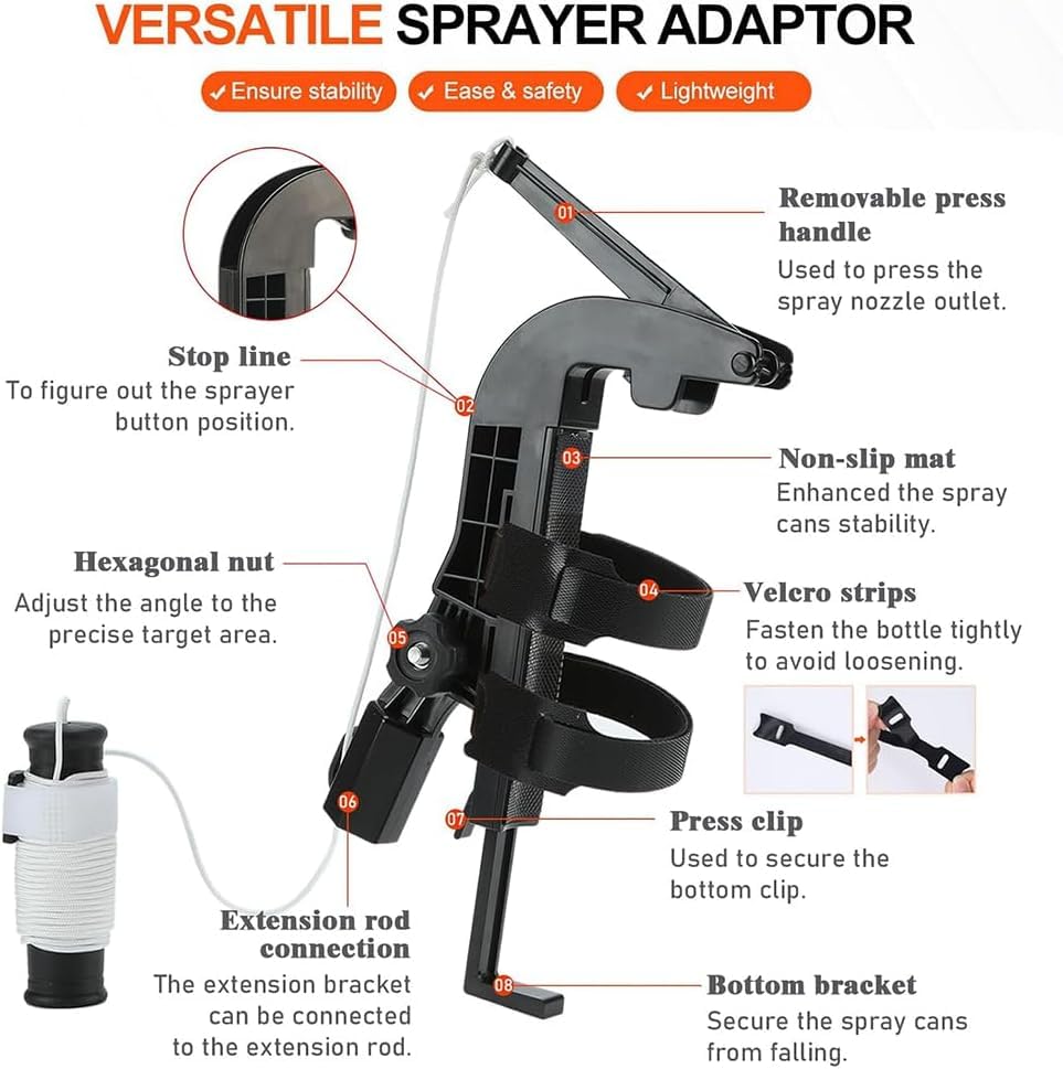Adaptador de aerosol para eliminar avispas y pintar techos altos sin usar escaleras 4