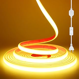 KISUFU 230V COB Neon LED Streifen, 288leds/m Wasserdicht IP67 50cm Cuttable 220V LED Band Selbstklebend Light Strip für Weihnachten, Schlafzimmer, DIY, Urlaub, Zu einer feier im freien.