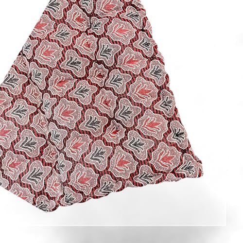 Image of Adim's Soft Cotton Box Quilt Mattress | Mattress Offers a Combination of Comfort, Durability and Style,Making it an Excellent Choice for a restful Night's Sleep (Red Jacquard Design, 48X72 X5 Inches)