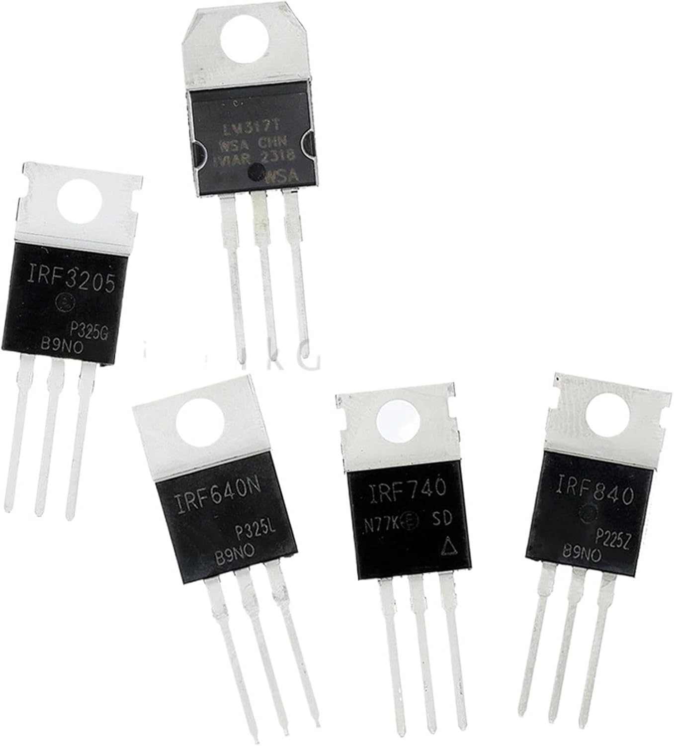 10pcs LM317T L7805 IRF640 IRF740 IRF840 IRFZ44N IRF3205 Transistor TO-220 Voltage Regulator L7805CV MOSFET IRF640N(10PCS L7805)