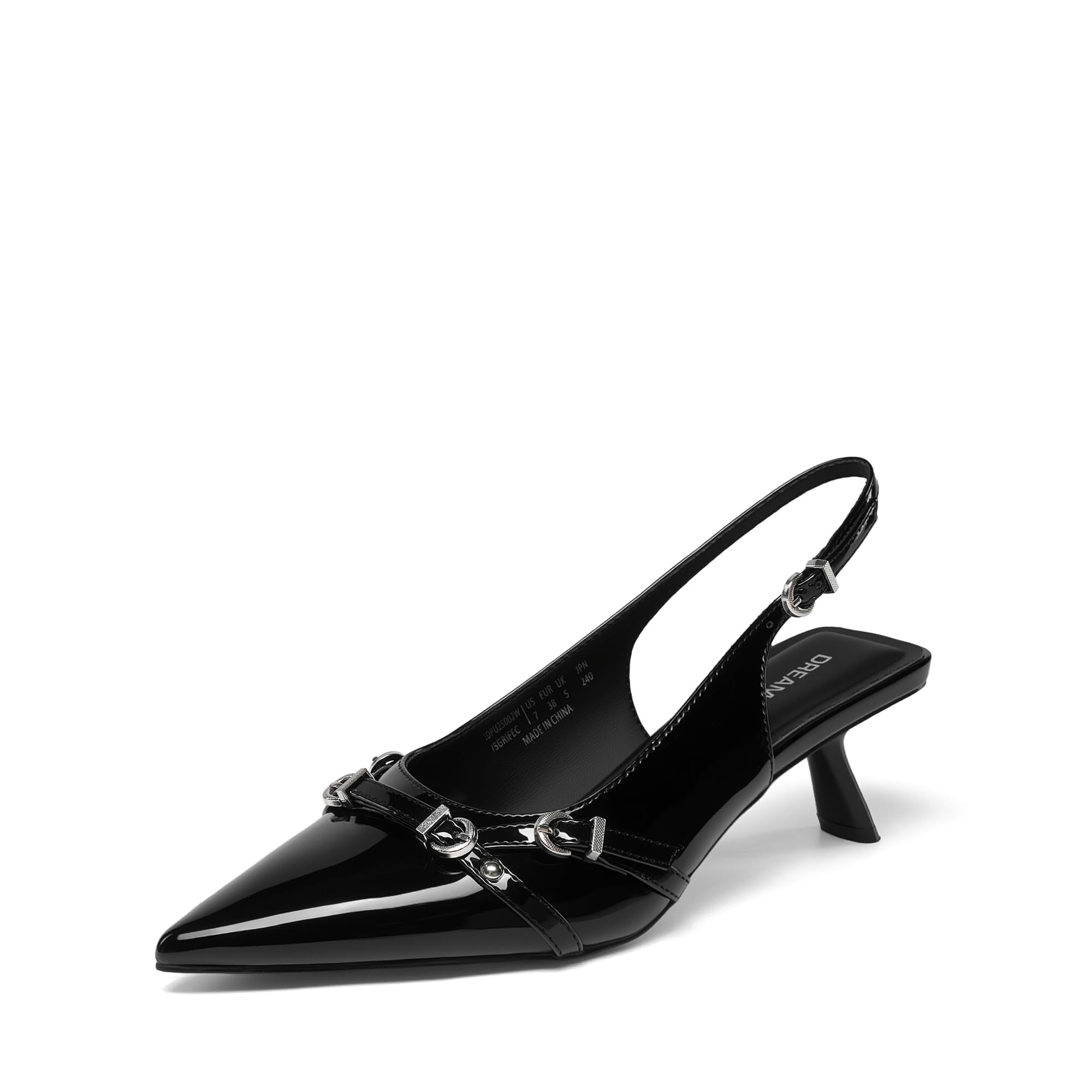 DREAM PAIRS Zapatos de vestir elegantes para mujer, con tacón bajo, puntera cerrada, puntera puntiaguda, cómodos, elegantes, para bodas, fiestas, ocasiones informales