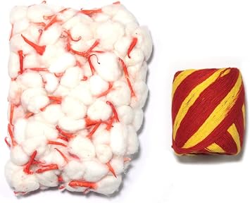 ASHIRWAD Mauli, Sacred Moli, Religious Cotton Thread, Kalawa, Pooja Dhaaga, Wrist Roll, Laccha, Pure Raksha Sutra, Mouli Dhaga, Havan, Diwali Festival Mauli-2