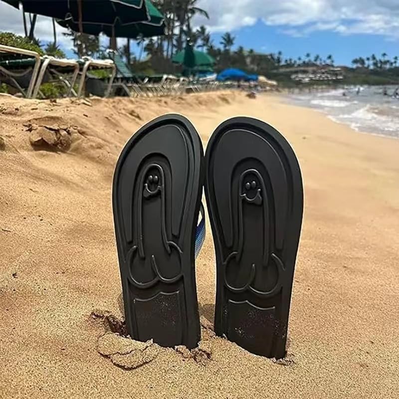 Hidden Flip Flops for Women Men Funny Beach Sandals Summer Yoga Mat Thong Sandals4