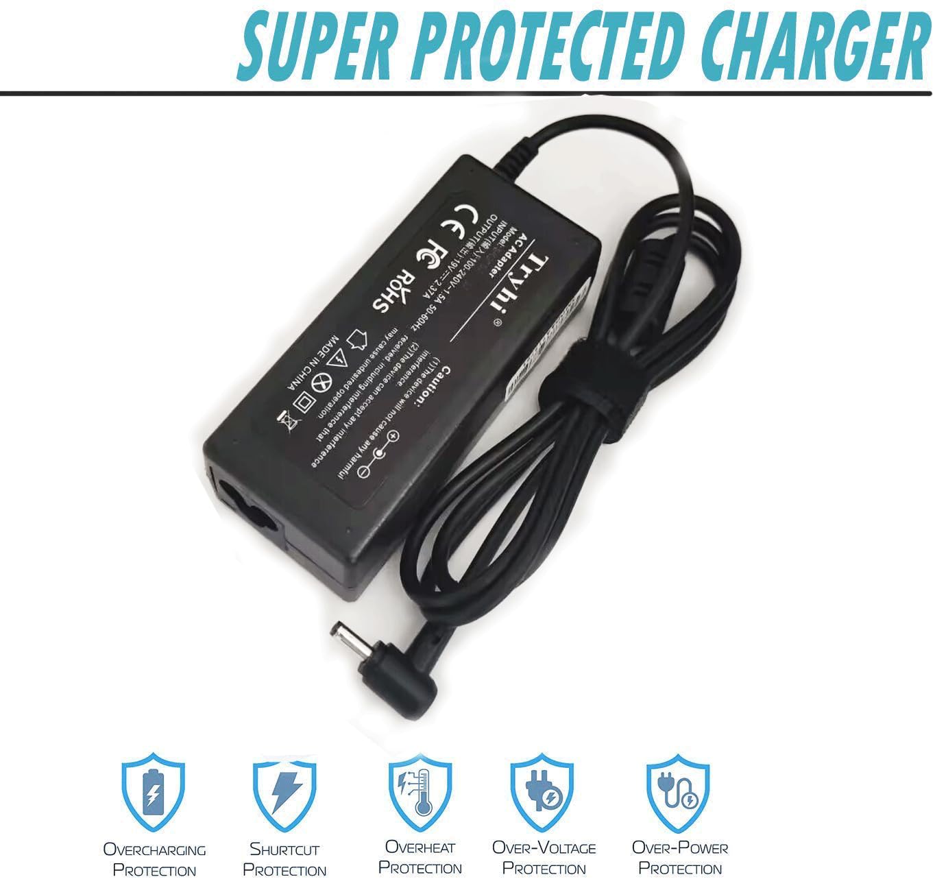 AC Adapter Charger For Toshiba Satellite P305D-S8829, P305D