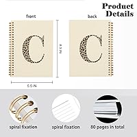 Vista 66 de Bnwepo Initial Leopard Letter T Notebook Journal, Preppy Bow Monogrammed Monogram Gifts for Women, Monogram Notebook Journal, Personalized Notebook