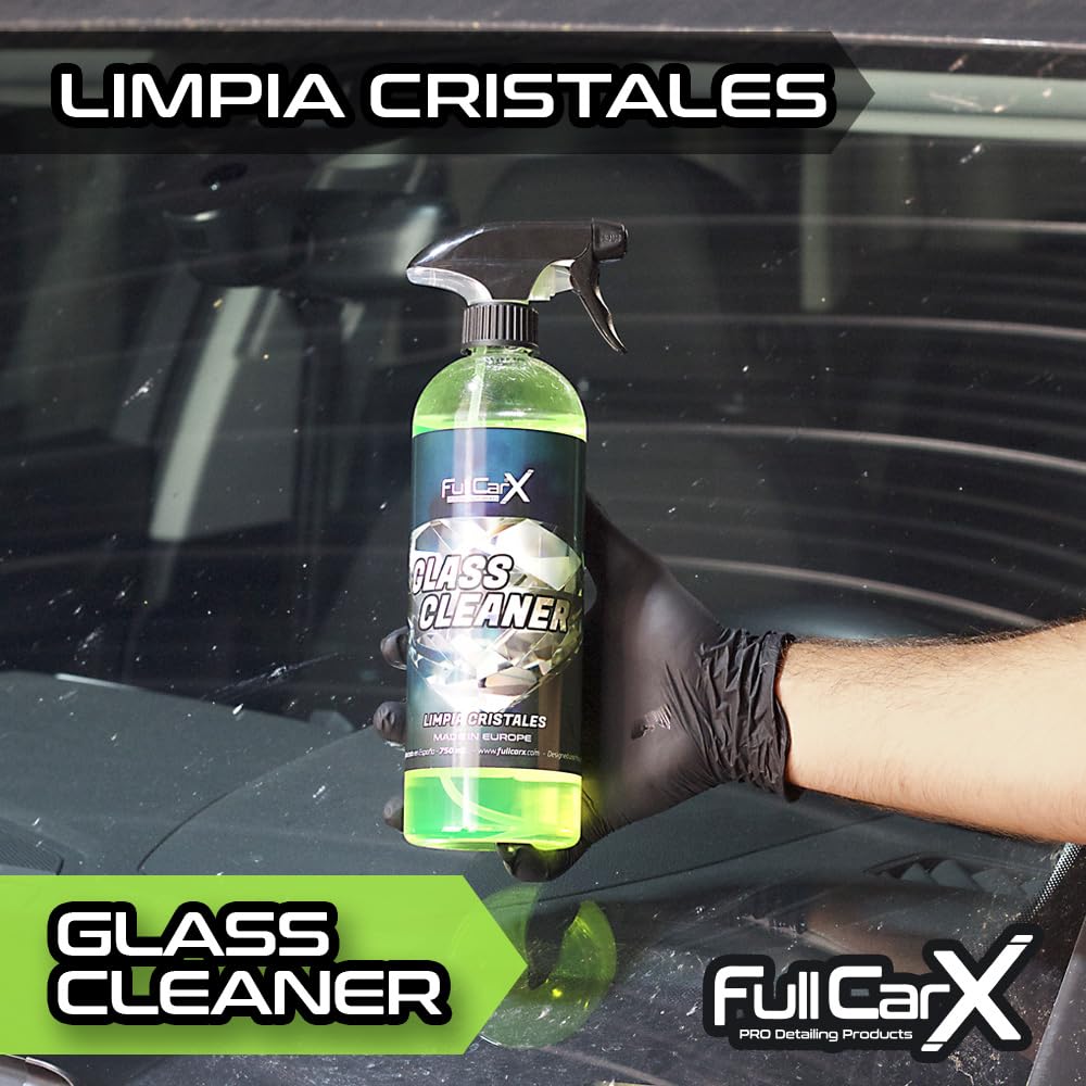 FULLCARX Glass Cleaner środek do czyszczenia szyb samochodowych, 5 l, wysoka moc odtłuszczania, szybkie schnięcie, długotrwały połysk, do czyszczenia okien, profesjonalny produkt