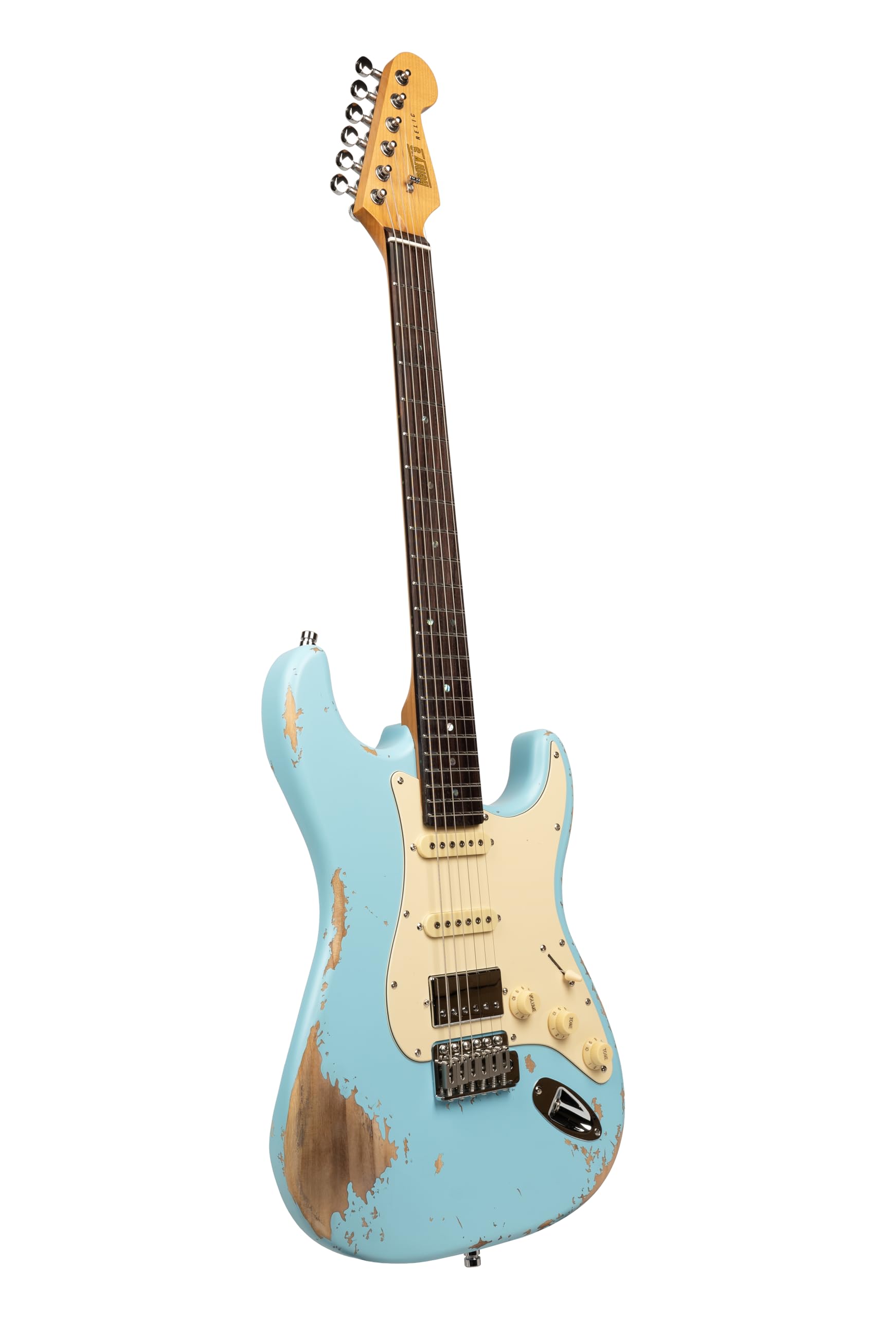Henry’s ST-1 Python Strat Chitarra Elettrica - Blu - Chitarra Elettrica di Alta Qualità con Corpo in Paulownia - Manico in Acero Tostato - Pickup HSS e Interruttore a 5 Vie