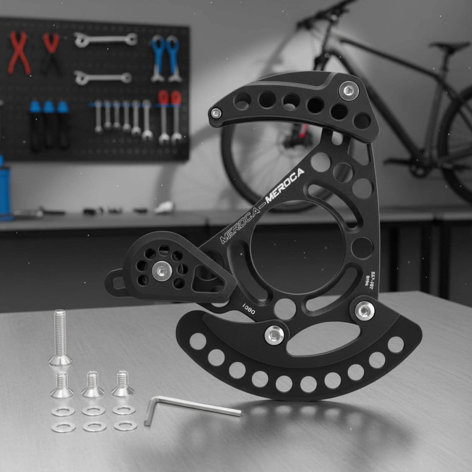 predolo Stabilizzatore Catena Monocorona Lega di Alluminio Guidacatena per Mountain Bike Lavorazione CNC Tendicatena per Bici da DH Downhill, Fuoristrada