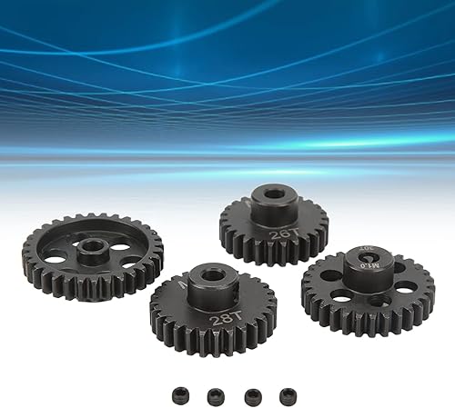 Miniatura 2 de Juego de piñones de coche RC 26T 28T 30T 32T M1 de metal RC motor de 0.197in para vehículos RC 18