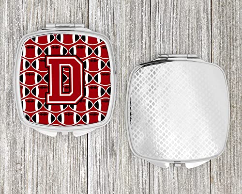 Espejo compacto cuadrado para maquillaje con diseño Letter D miniatura 4