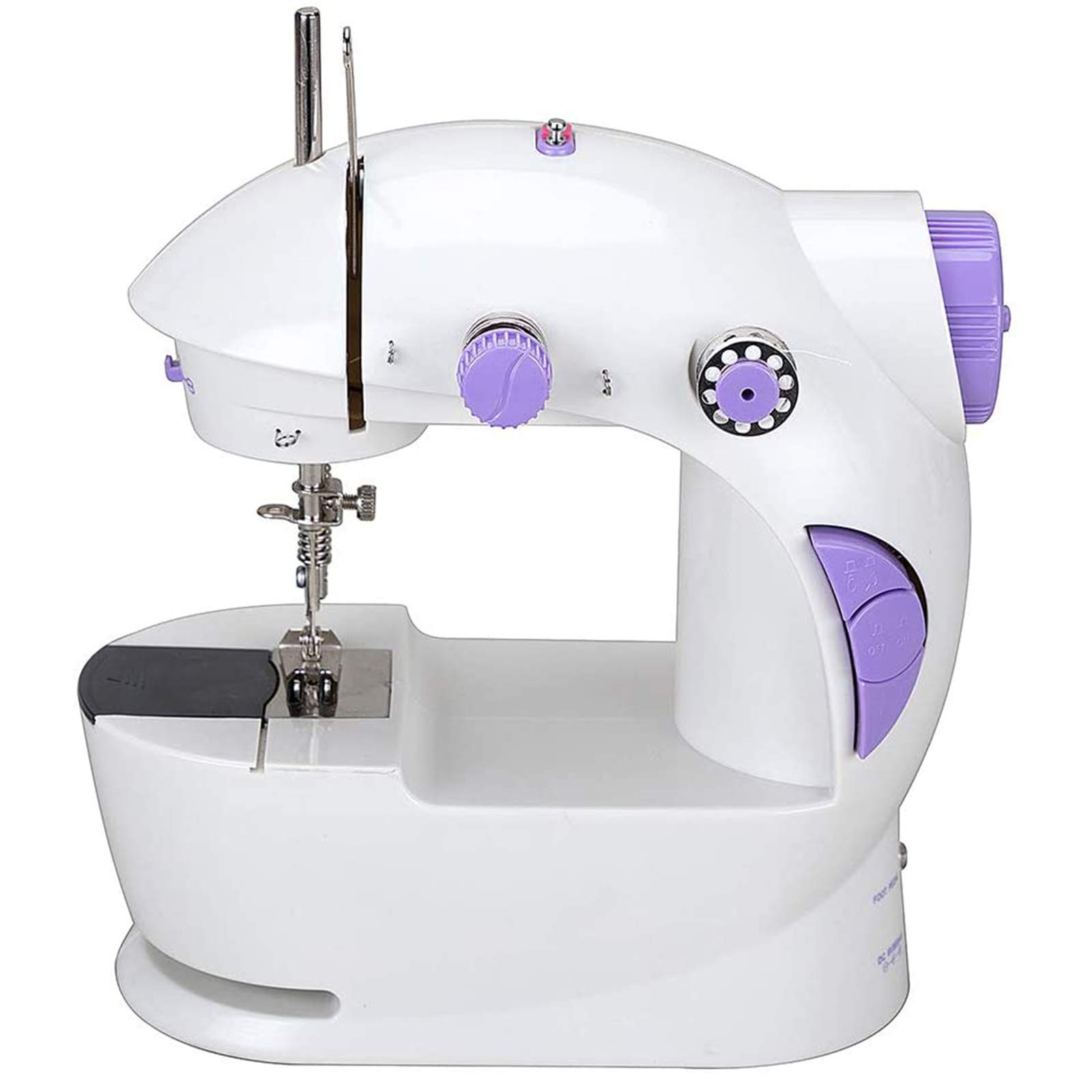 ZLASS Mini Sewing Machine, Portable Electric Children'S Multifunctional Sewing Machine, With 2 Speeds Adjustable Heel Pedal, For Beginners With Lighted Sewing Machine