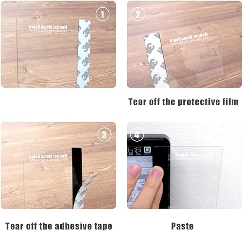 Miniatura 3 de Tablero de notas para monitor, computadora, soporte para notas adhesivas para monitor, tablero de mensajes transparente acrílico para oficina, 1