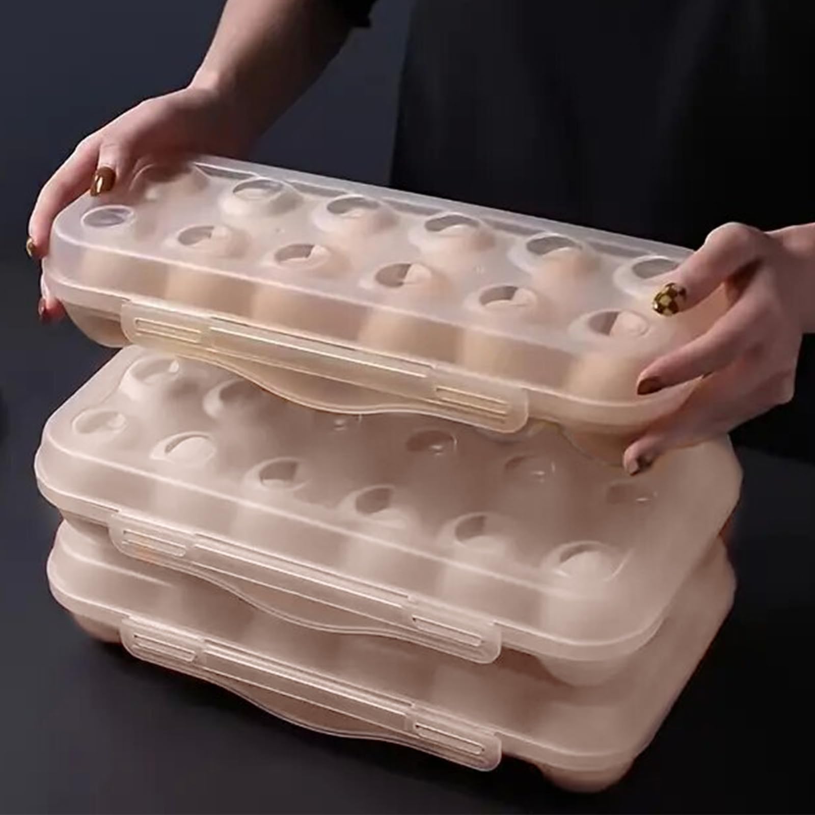 Distributeur D'œufs Pour Réfrigérateur, Rangement Oeuf Frigo, Range Oeuf, Rangement Oeufs Frigo, Rouler Automatiquement La Boîte À Œufs À 4 Niveaux, Pour Réfrigérateur De Table