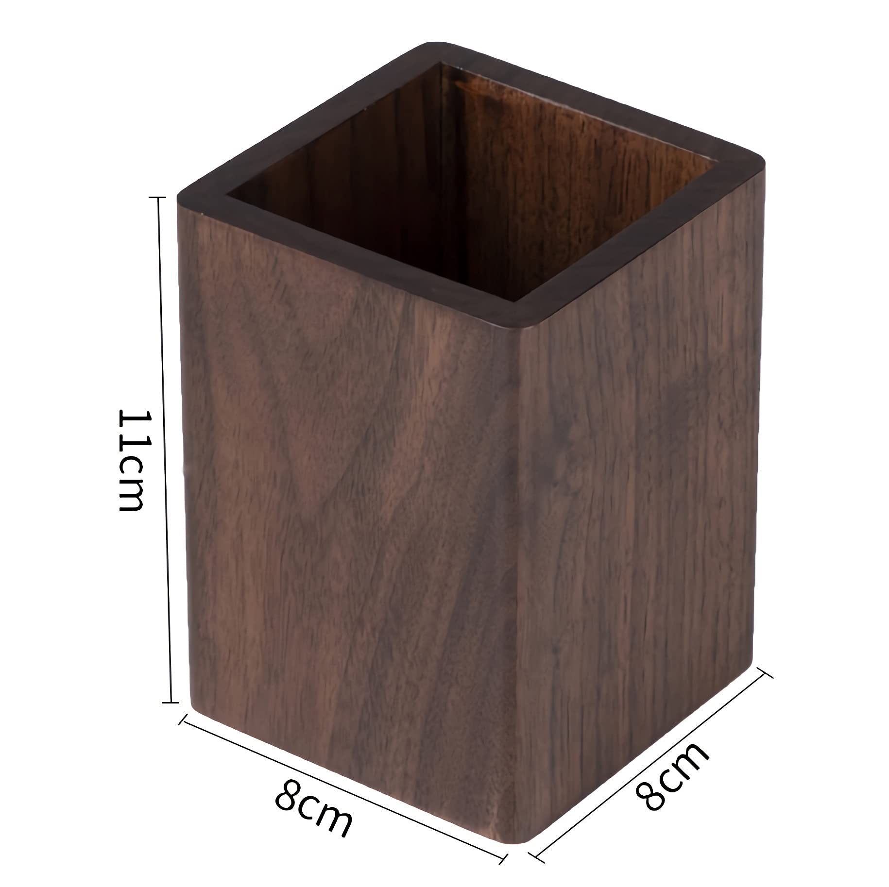 Stifthalter für den Schreibtisch, Schwarzer Walnuss-Stifthalter im chinesischen Stil, Bleistiftbecher, Make-up-Pinsel, Schreibtisch-Organizer