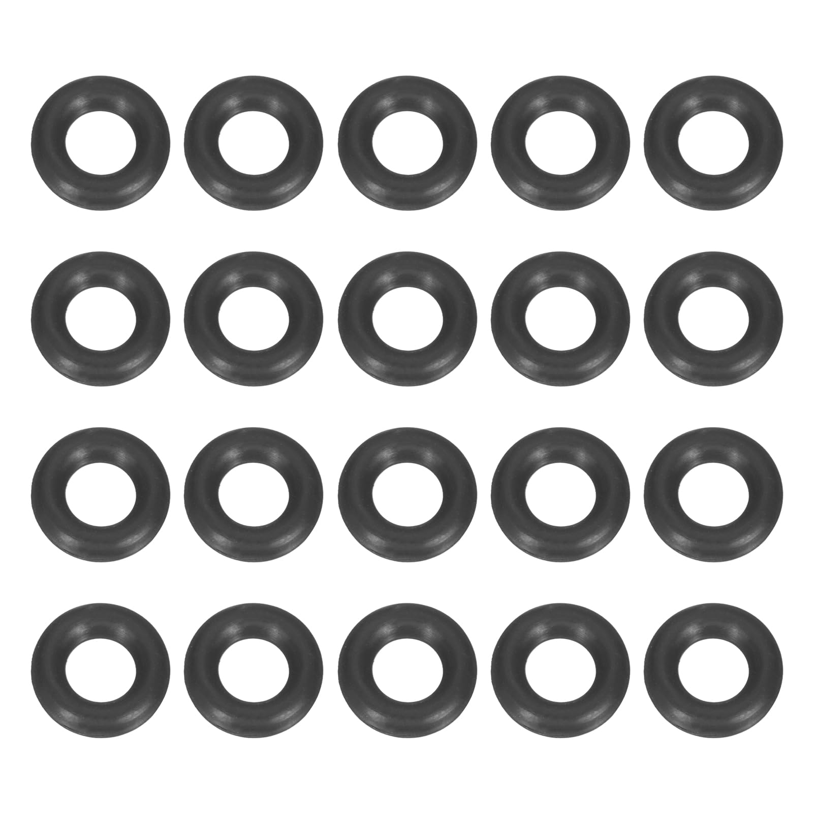 sourcing map 100Pcs AS-008 O-rings, EPDM O-Rings 3/16" ID, 13/32" OD, 1/16" Width Rubber Gasket Sealing Washers for Water Pipe Seals Water Connections Sinks (70 Durometer, Black)