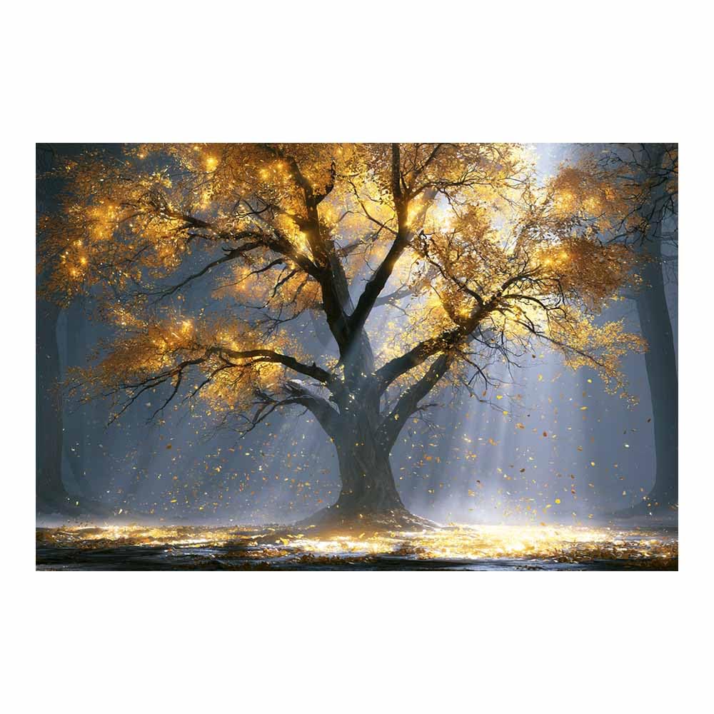 XENIOU Nature Wall Art Vibrants Blue Tree art prints, decorative paintings, for Living Room Bedroom Office Home Wall Decor.(Multicolor)-80x120cm Unframed