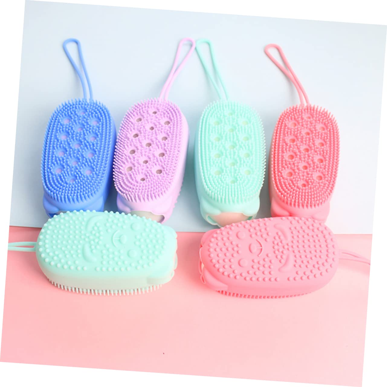 NIYANGLE 2Pcs Brush Random Color Exfoliating Sponge Versatile Rubbing Towel for Bath Accessory for Relaxation and Cleansing