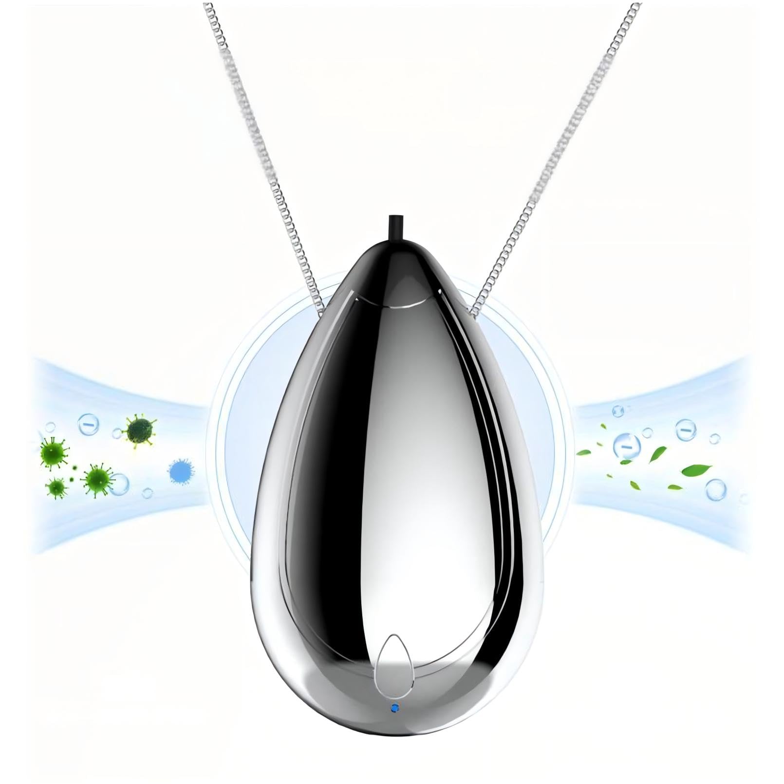 Purificatore d'aria portatile, Bianco | Ricaricabile, Mini ionizzatore d'aria, Elimina polline, fumo, polvere, Per attività all'aperto, Per viaggi
