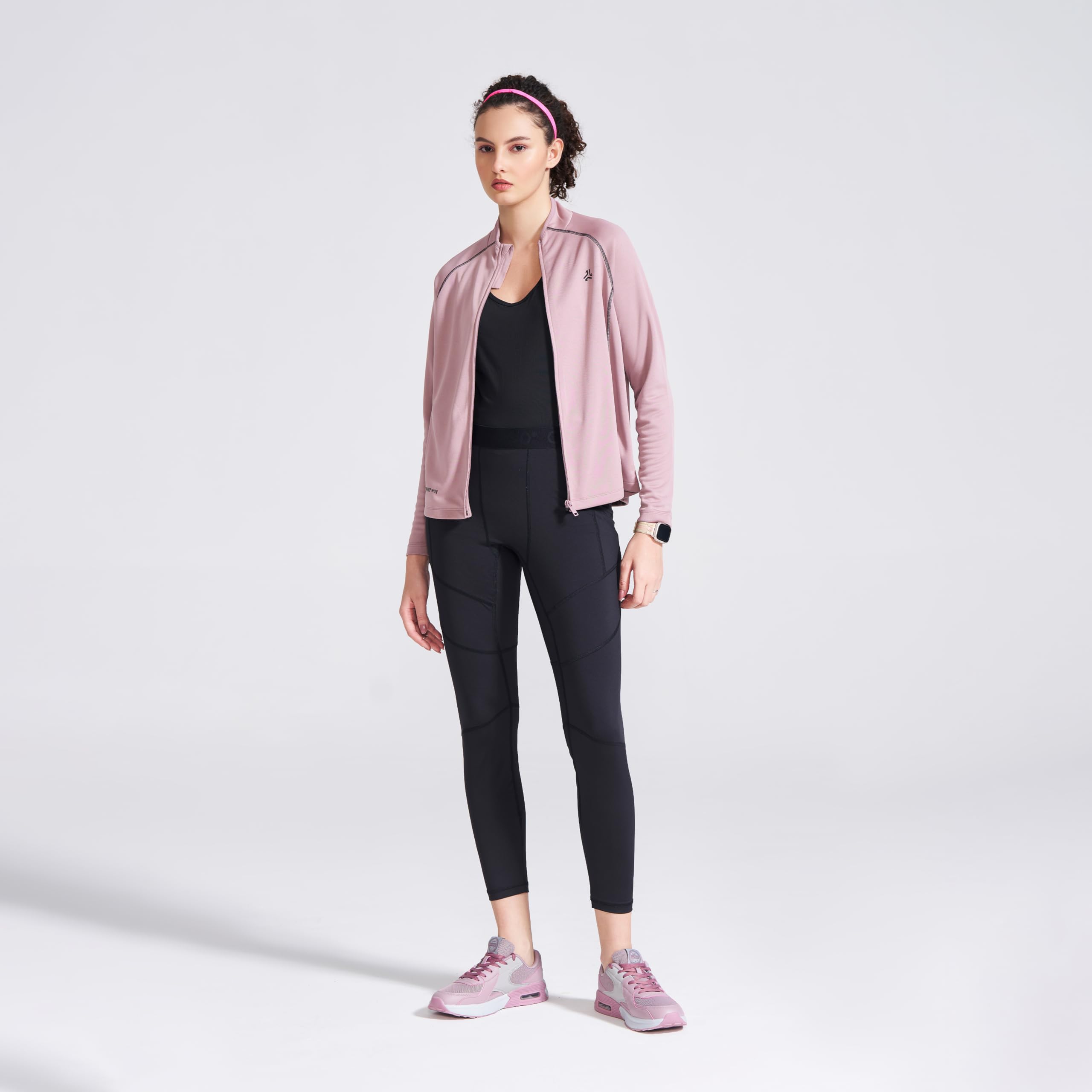 Campus Women Full Zip Dry Fit Track Jacket Mauve 2