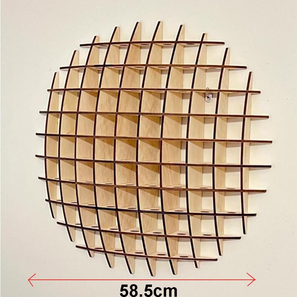 Espositore per palline da golf, in legno, supporto da parete per 78 palline, per appassionati di golf