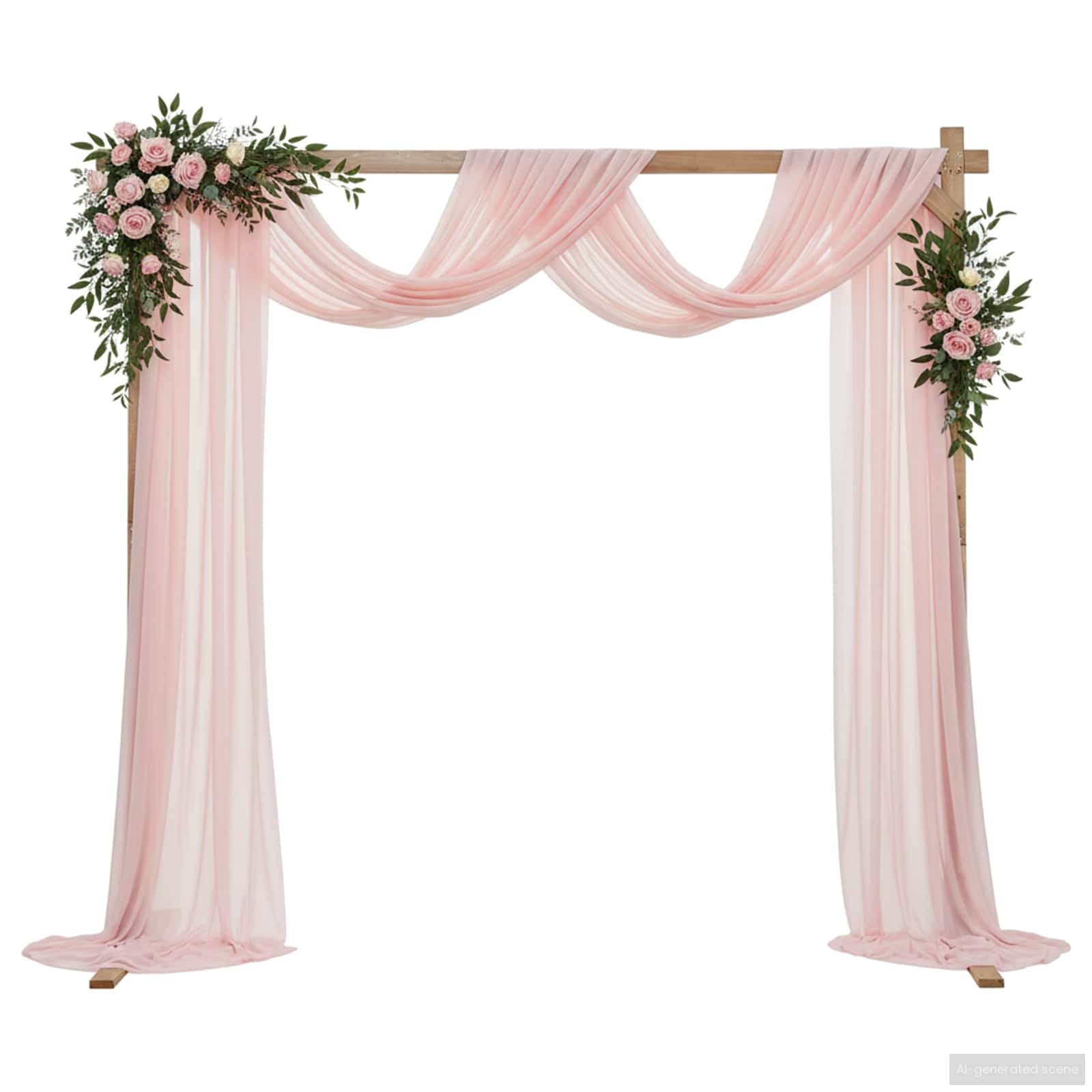 vidaXL Łuk weselny, jasnobrązowy, 225 x 95 x 226 cm, lite drewno sosnowe, ogród i taras, nowoczesny łuk weselny, minimalistyczny design, dekoracja z drewna sosnowego, eleganckie tło na imprezy